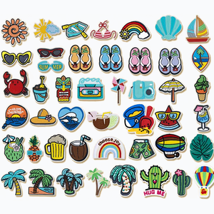 Parche Bordado Estilo Hawaiano para Vacaciones de Playa, para Bikini, Tela de PVC con Decoración de Encaje, Termoadhesivo, Tema de Playa y <span class=keywords><strong>Sol</strong></span> - Product Image 1