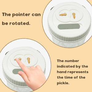 Modern <b>Plastic</b> <b>Kitchen</b> Pickles Jar With Strainer Flip Dry and Wet Dispenser for Food and Camping - Product Image 2