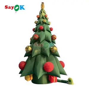 Giant inflatable Xmas tree christmas decoration inflatable tree colorful christmas tree with shinny ball