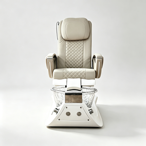 Fauteuil de pédicure électrique en cuir Mason avec lampe LED 7 couleurs et ensemble spa - Siège inclinable réglable de la marque Mason - Product Image 6