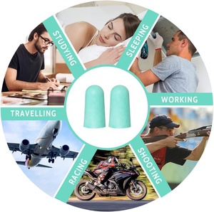 Juego de 50 Pares de Tapones para los Oídos con Estuche de Aluminio y Caja de Color Personalizada, Tapones para los Oídos con Cancelación de Ruido Snr38dB con Certificación CE para Dormir - Product Image 3