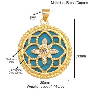 Pendentif tendance en forme de coquille d'étoile spatiale brillante, composants de bijoux plaqués or 18 carats, accessoires, fournitures <span class=keywords><strong>S34</strong></span> - Product Image 3