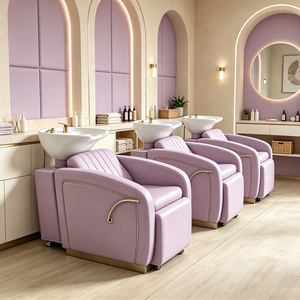 Fauteuil de massage en coton de luxe de haute qualité en forme d'orange, lit de shampoing personnalisable pour salon de coiffure - Product Image 1