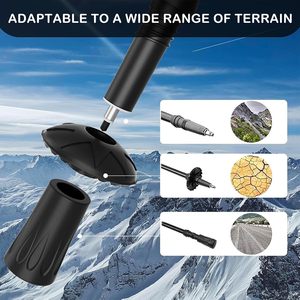 Ensemble <span class=keywords><strong>de</strong></span> bâtons <span class=keywords><strong>de</strong></span> trekking rétractables <span class=keywords><strong>ultra</strong></span>-légers avec logo personnalisé, bâton <span class=keywords><strong>de</strong></span> <span class=keywords><strong>marche</strong></span> télescopique antichoc en aluminium - Product Image 4