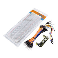 Kit de module d'alimentation pour Arduino avec platine d'expérimentation sans soudure 830 points + 65 fils de liaison