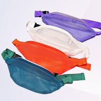 Sac banane en maille avec logo personnalisé, sac de ceinture, sac de taille, sac banane en nylon, vente en gros, fabricant OEM, voyage, sports de plein air