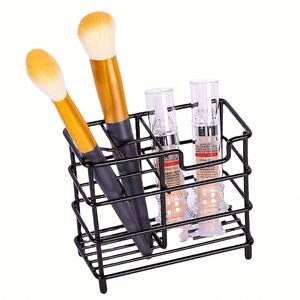 Wall-mounted Standing Type Single Tier Multifunctional Metal <b>Toothbrush</b> <b>and</b> <b>Toothpaste</b> <b>Holder</b> for Bathroom Storage - Product Image 1