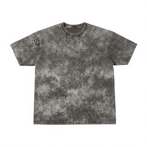 T-shirt Homme Été Col Rond 100% Coton Peigné 300g Coupe Ample Manches Courtes Couleur Unie Streetwear Respirant Durable - Product Image 1