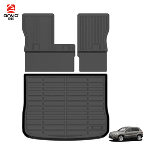 Alfombrillas 3D para Todo Clima para Vehículos, Alfombrillas Antiarañazos para el <span class=keywords><strong>Interior</strong></span> del Automóvil, para Volkswagen VW Tiguan 2009-2017, Alfombrillas para Asientos Traseros y Maletero - Product Image 2