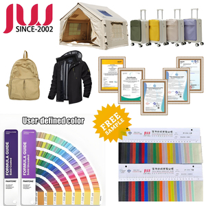 Tissu recyclé mélangé 400D de qualité supérieure, enduit de PU mat ciré, imperméable, pour bagages de créateurs et sacs à dos de mode - Product Image 4