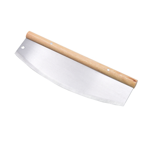 Cortador de Pizza Tipo Balancín de 14 Pulgadas, Más Eficiente que un Cortador de Pizza con Rueda, Hecho de Acero Inoxidable y Mango de Madera - Product Image 4