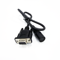 Anpassbares RS232 DB 9-Pin Stecker-Buchse zu Mini-DIN 8P Buchse-Stecker Kabel RS232 Serielles Programmierkabel