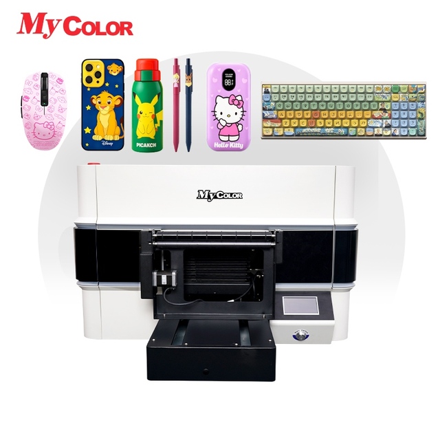 New Arrival Flatbed A3 UV Printer 30 UV DTF Sticker Printing Machine for Mobile Cover Pen Tumbler Golf Balls Wood
