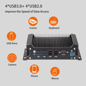 Mini PC pas cher Nano <span class=keywords><strong>Intel</strong></span> <span class=keywords><strong>Core</strong></span> <span class=keywords><strong>i3</strong></span> <span class=keywords><strong>6157U</strong></span> 6e génération 2 double LAN Ethernet 8 USB Ubuntu Win 10 Mini PC industriel sans ventilateur - Product Image 6