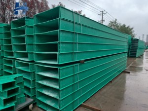 ขายตรงจากโรงงาน รางเคเบิลแบบบันได วัสดุ FRP ทนทานต่อการกัดกร่อน ขนาดสั่งทำได้ บริการจัดส่งด่วน - Product Image 6