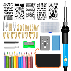Kit <span class=keywords><strong>de</strong></span> <span class=keywords><strong>Pyrogravure</strong></span> sur Bois 47 Pièces – Ensemble d'Outils Créatifs avec Stylo <span class=keywords><strong>de</strong></span> <span class=keywords><strong>Pyrogravure</strong></span> à Température Réglable - Product Image 1