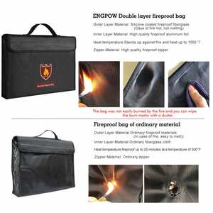 Bolsa Ignífuga Personalizada de Gran Capacidad y Alta Calidad, Organizador con Cierre para Documentos de Viaje, Hogar y Oficina, Resistente a Altas Temperaturas - Product Image 5