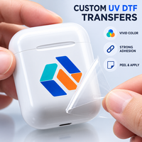 Autocollant de transfert UV DTF pour boîte de vernis à ongles, boîte de nail art, faux ongles à presser, emballage cosmétique pour salon de beauté, manucure, acrylique