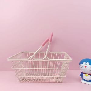 Chariot miniature en fer rose kawaii, chariot de courses mignon et créatif, accessoires <span class=keywords><strong>photo</strong></span>, décorations de chariot, panier de rangement décoratif pour la maison - Product Image 6