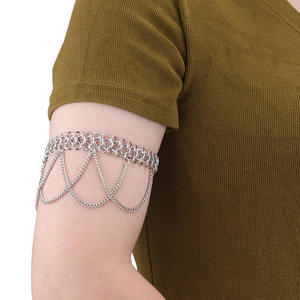 Chaîne de bras à pampilles dorées de style européen et américain, bijoux de plage pour femmes, design géométrique, chaîne de corps tendance - Product Image 3