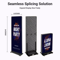 Écran d'affichage LED pliable pour intérieur et extérieur avec roulettes, mur vidéo modulaire de grande taille