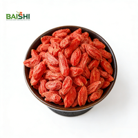 Bayas de Goji Orgánicas Secas de Origen Ningxia, 180 Granos/50g, Grado AD, Empaque a Granel, Color Natural, Dulces, para Productos de Panadería