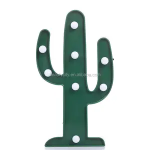 Customized 3d Desk Lamp Led Table Night Light Marquee Light Cactus Christmas Led Light for Merry Xmas Festival Party Decoration