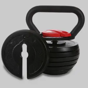 20LB/9KG /40LB /18KG 도매 핸들 무게 조절 Kettlebell 플레이트