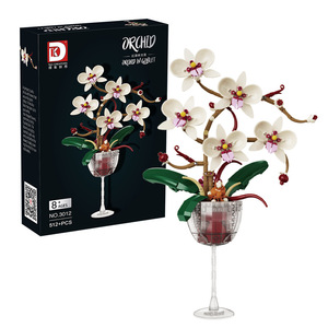 2025 DIY <span class=keywords><strong>Art</strong></span> Craft Set khối xây dựng trang trí hoa & cây Tulip/ROSE mô hình quy mô 1:36 ABS nhựa đồ chơi tốt cho trẻ em - Product Image 4