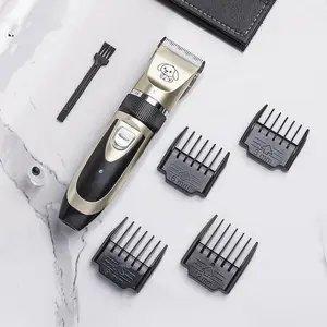 Low noise rechargeable pet grooming tool electric cat dog pet hair trimmer with comb guides scissors