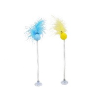 Jouets pour chat U-PETS, baguette rétractable pour chat avec ventouse, boules en peluche