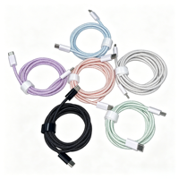 Cable de Carga Rápida USB C a Tipo C de 60W PD, Cable de Datos Trenzado Resistente de Cobre Puro para Teléfono 16 15 MacBook