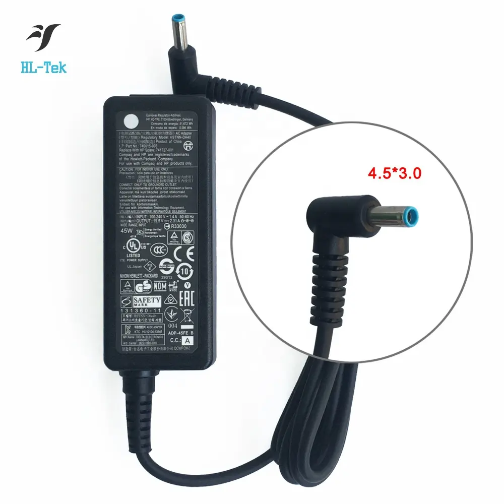 19.5V 2.31A Power Charger 45W laptop AC Adapter for HP 741727-001 740015-002 HSTNN-CA40 740015-003 ADP-45WD B