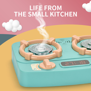 Ensemble de jeu de <span class=keywords><strong>cuisine</strong></span> réaliste avec vapeur et sons, jouet de <span class=keywords><strong>cuisine</strong></span> Montessori avec aliments et légumes de jeu pour tout-petits, cadeau sans outils - Product Image 4