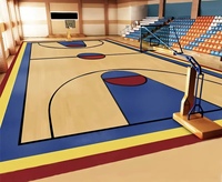 Baldosas de Suelo para Canchas Deportivas de Baloncesto, Portátiles, Encajables, para Exteriores, Fácil Instalación, Superficie Antideslizante de PP, para Interiores