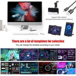 AIDA64 DIY एक्रिलिक कंप्यूटर प्रदर्शन 3.5 इंच आईपीएस स्क्रीन तापमान की निगरानी प्रदर्शन सीपीयू <span class=keywords><strong>GPU</strong></span> रैम 4PIN 2.54 पिन करने के लिए यूएसबी पुरुष - Product Image 3