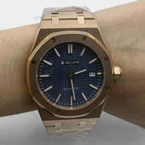 Montres mécaniques pour hommes de luxe SEILOCE NH35 Automatic Movt 904l en acier inoxydable - Product Image 6