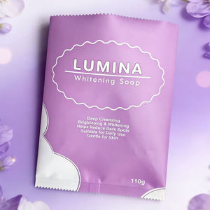 Sachet cosmétique personnalisé à scellage arrière, échantillon de savon 110g, pochette vide avec impression de logo - Product Image 2