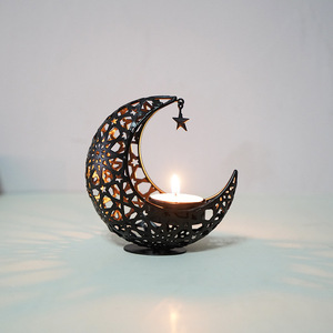 Decorazioni per il Ramadan, Bruciatore di Incenso a Forma di Luna e Stella in Ferro, Ornamento per Casa e Stanza, Accessori per Feste Islamiche - Product Image 5
