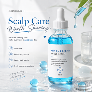 Sérum capillaire personnalisé avec logo AHK-Cu GHK-Cu 60ml, soin du cuir chevelu léger et frais pour cuir chevelu sec, climat humide, rituel quotidien - Product Image 2