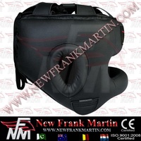 NFM protège-tête de boxe Design personnalisé en cuir Barre faciale à contact complet pour la protection du casque d'art martial Muay Thai Krav Maga