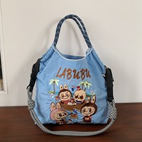 Bubu sac style japonais mignon broderie sac fourre-tout étanche cordon sac à bandoulière pour femmes Kawaii sac à main décontracté