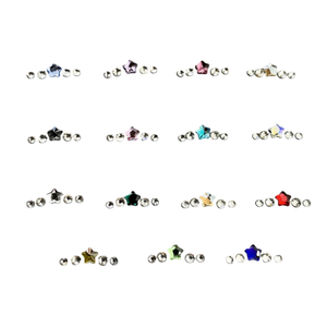 NEWLLEXX Lot de 5 pièces/boîte de pierres dentaires mélangées, étoiles de 4 mm, cristaux de 2 mm/2,5 mm, kit de décoration dentaire, strass pour usage DIY - Product Image 4