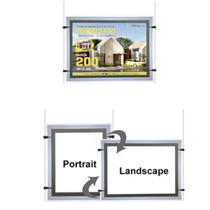 Customized Indoor Advertising Led Real Estate Posters Light Box Magnetic Crystal <b>Frame</b> Slim LED Light Box - Product Image 2