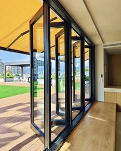 <span class=keywords><strong>Porte</strong></span> pliante en verre moderne et élégante avec un jointement solide, robustesse supérieure, construction durable pour hôtels et villas - Product Image 5