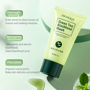 Masque exfoliant BIOAQUA au thé vert bio pour le visage et le nez, élimine les points noirs - Product Image 4