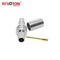 Conector Coaxial RF QMA Hembra de Latón para Cable de Cobre 8X LMR240 WTR240, Suministro de Fábrica, En Stock, Conforme RoHS