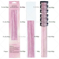 Perruque tressée BB à clipser, style C, avec fil doré laser, fil métallique coloré et brillant, accessoires de mode pour célébrités, pour fêtes et scènes