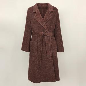 OFTBUY, Otoño Invierno 2024, chaqueta de mezcla de lana para mujer, abrigos de piel de conejo con cinturones gruesos y cálidos, abrigo largo suelto, ropa de calle - Product Image 5