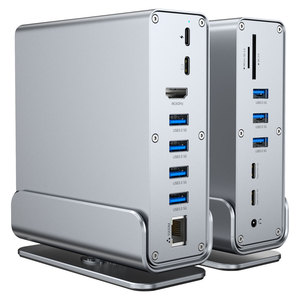 Estación de Conexión Tipo C 15 en 1 con <span class=keywords><strong>3</strong></span> Pantallas, Expansión de Monitor HD 4K 60Hz DP, Estación de Conexión <span class=keywords><strong>USB</strong></span> C PD100W en Stock - Product Image 2